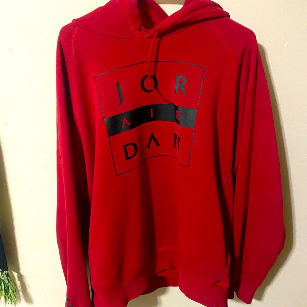 OG AIR JORDAN HOODIE blood red